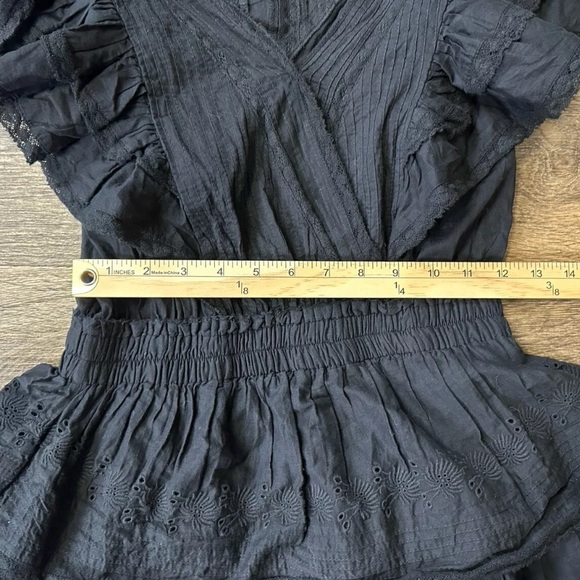 LOVESHACKFANCY GWEN MINI DRESS SIZE XS BLACK - Picture 12 of 12